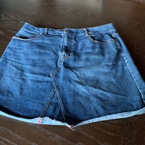 Frye & Co. womens denim mini skirt size 14 western beachy coastal cowgirl